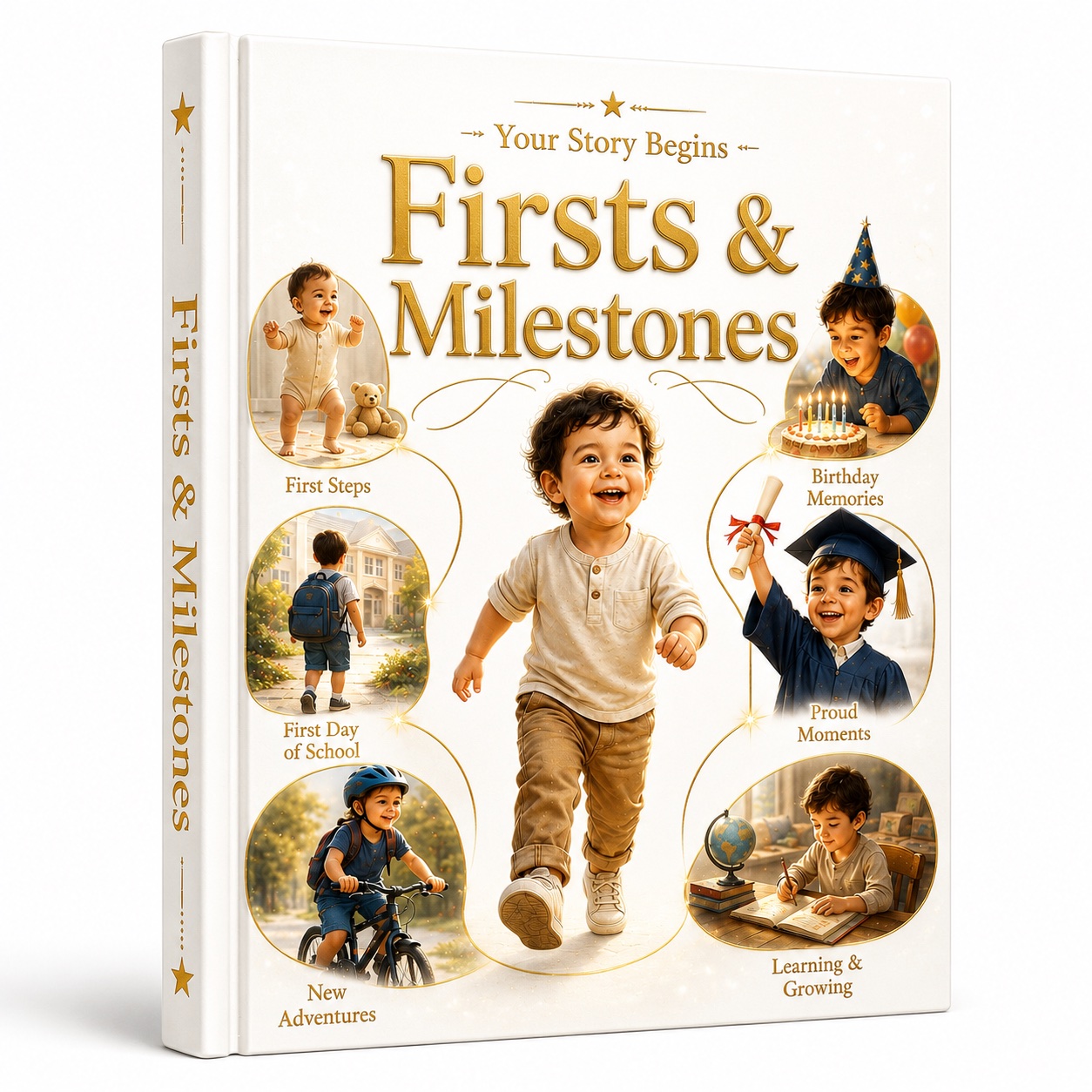 Firsts and Milestones personalised book example
